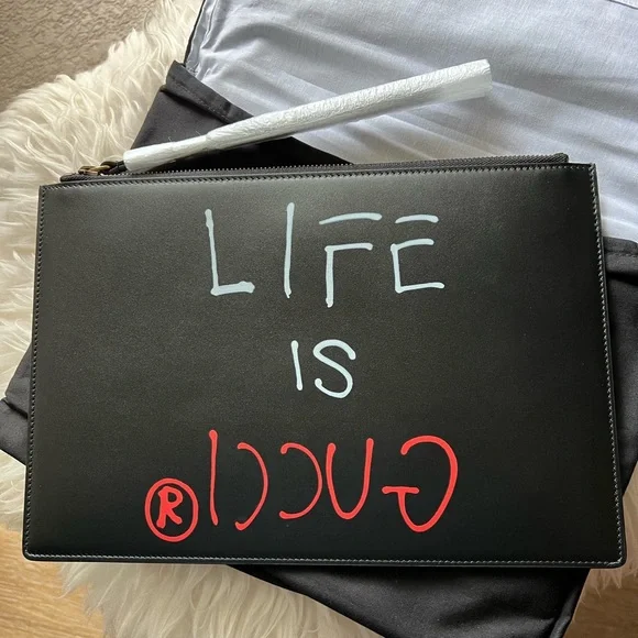 Gucci | Bags | Guccighost Life Is Gucci Clutch Brand New
